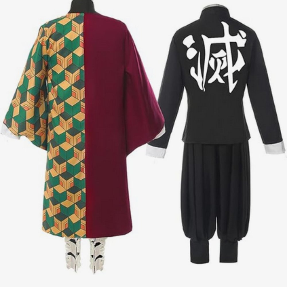 Men's Anime-Inspired Costume Set - Multicolor